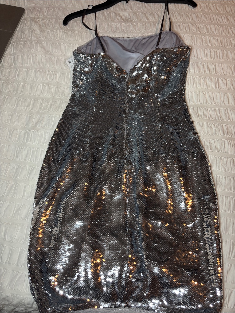 Liv Foster Sequin Slip Dress - Silver - Picture 8 of 12